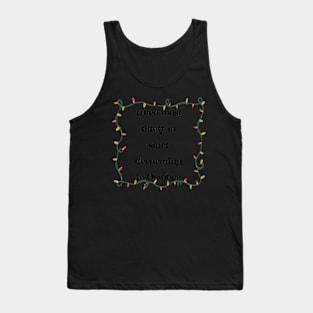 Voted Most Likely to Start Decorating in October Christmas Lights Tank Top